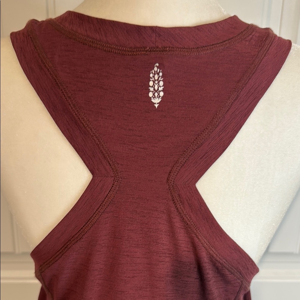 NWT! Free People Women's Sleeveless Burgundy Sour Cherry Tank Size Large
